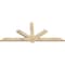 Ekena Millwork Kennewick Rough Sawn Timber Gable Bracket, Douglas Fir, 72"W x 30"H x 2"D x 4"F, 10/12 Pitch GBW072X30X0204KEN00RDF - alternate 2